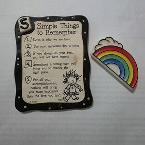 Vtg Fridge Magnets Sister Rainbow Refrigerator Magnets Set Of 2